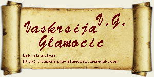 Vaskrsija Glamočić vizit kartica